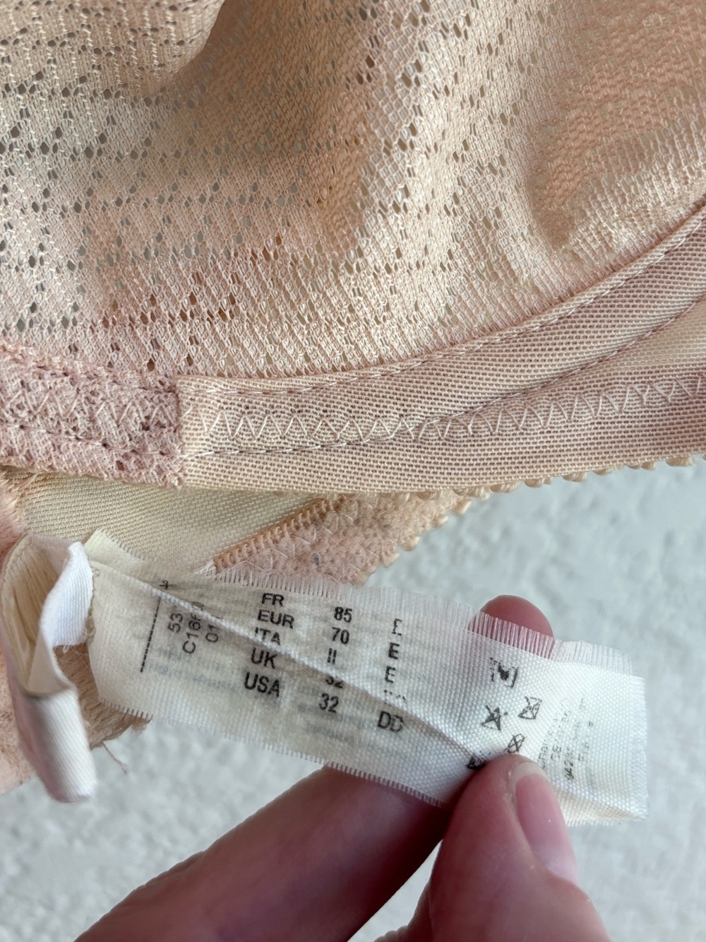 Chantelle Tamaris Nude Lace Underwire Bra 32DD Style 1660 - Picture 5 of 7
